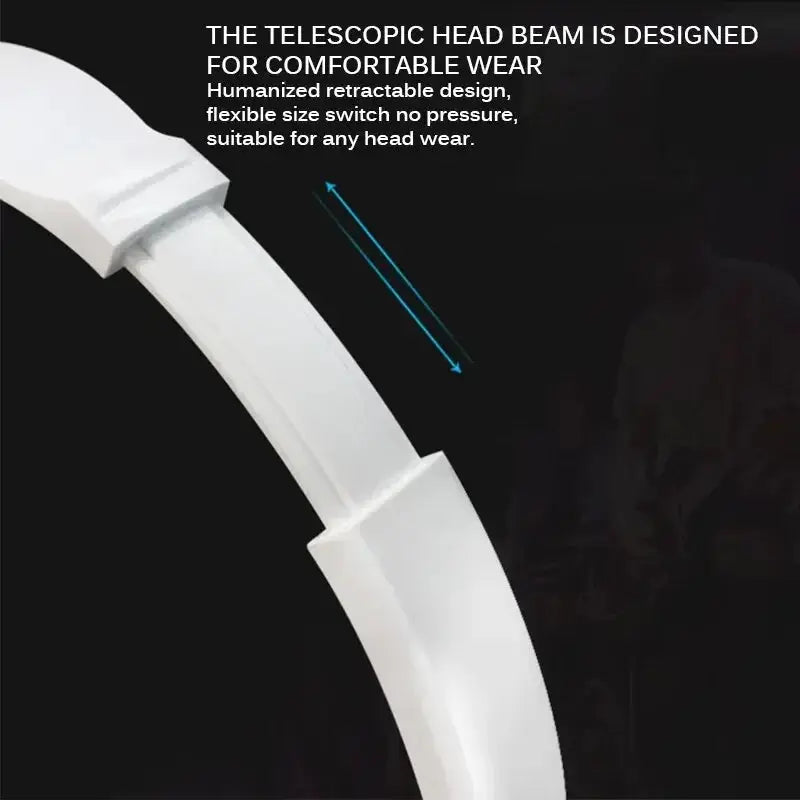 Wired headphones by Simples Market, white foldable adjustable headband, 3.5mm stereo with built-in microphone