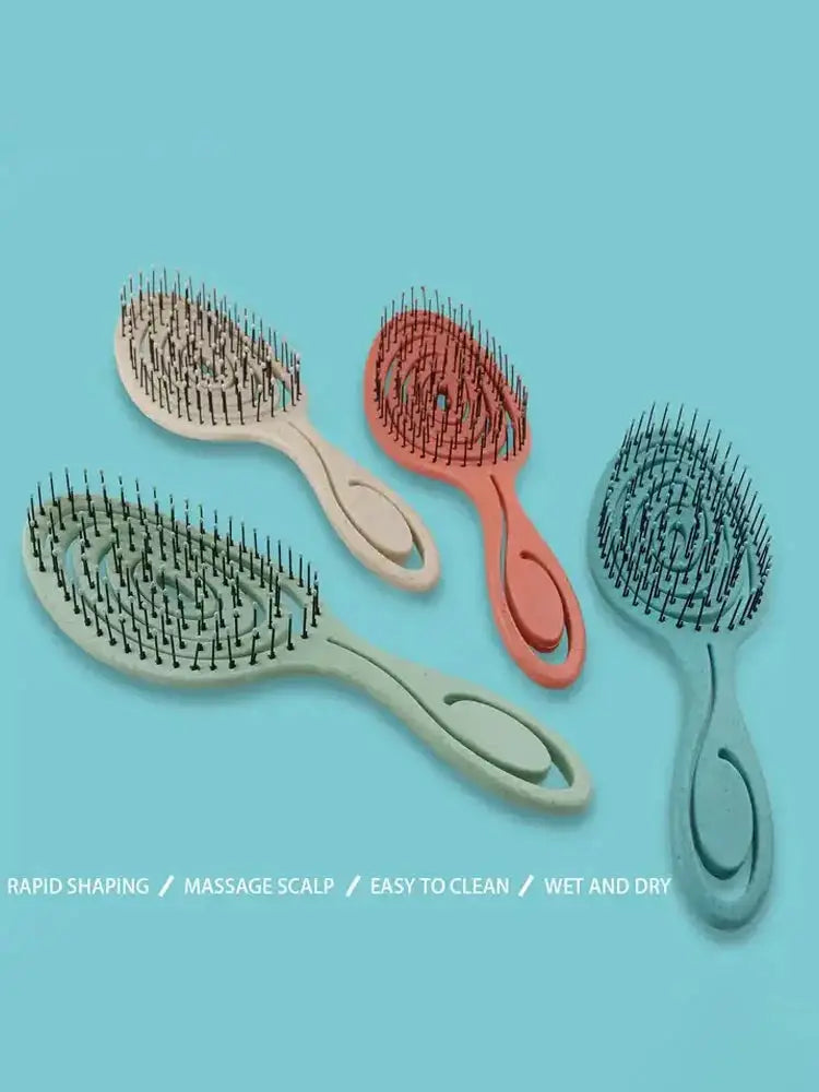 Hair Massage Comb Nylon Bristle Hairbrush For Detangling Curly Hair And Professional Salon Use