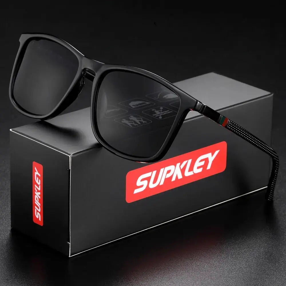Supkley Sports Sunglasses For Men Polarized Lightweight Square Eyewear With TAC Lenses For All Day Comfort