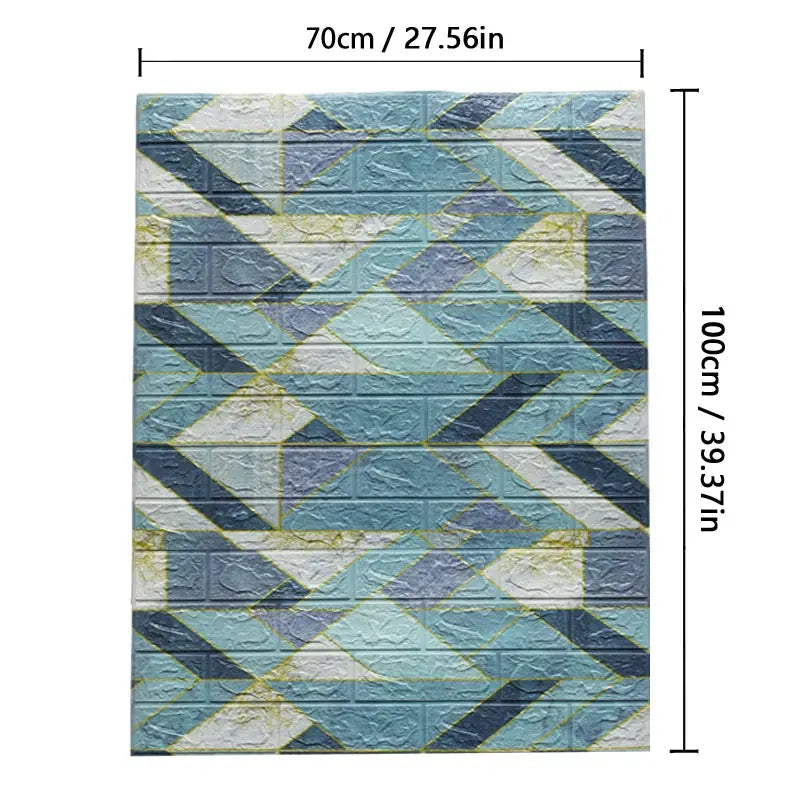 70cm Self Adhesive 3D Brick Pattern Wallpaper Waterproof Wall Sticker For DIY Home Decoration