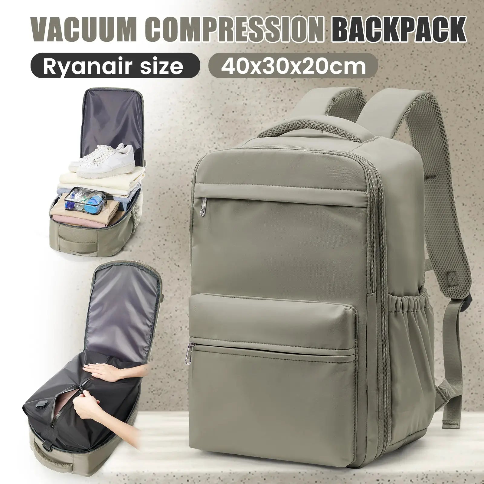 Vacuum Compression Travel Backpack - Simples Market