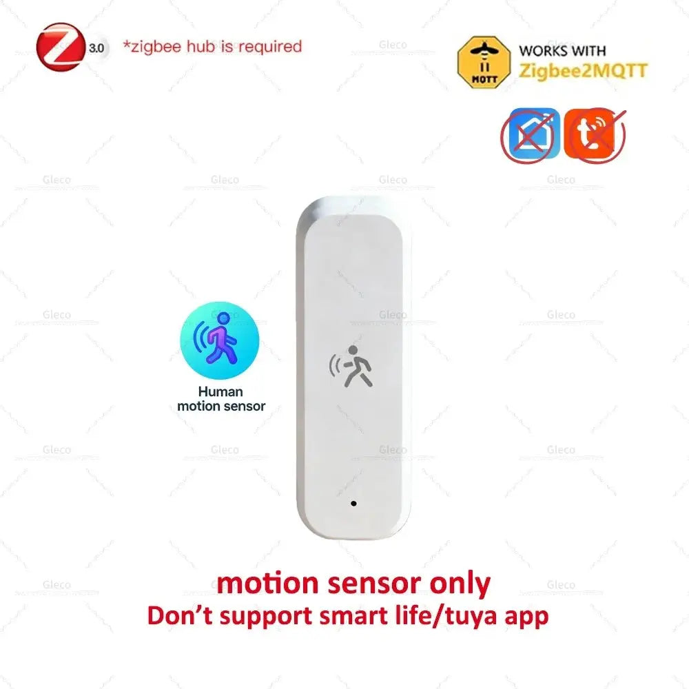 Zigbee 3.0 PIR motion sensor, white plastic case, Simples Market