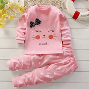 Autumn Sleepwear Pajamas For Girls And Boys Long Sleeve Tops And Pants Set Fashion Home Clothing For Kids
