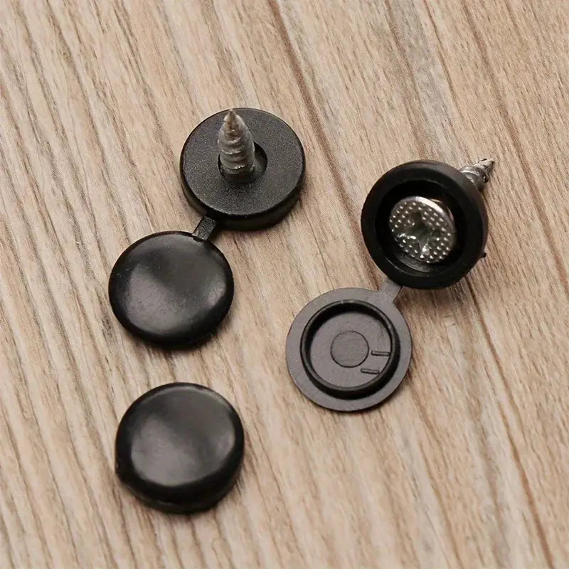 50 Pack Hinged Plastic Screw Covers Snap Over Caps For Furniture Decor And Woodworking Finish