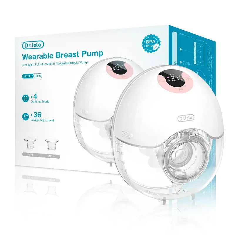 Wearable Breast Pump Hands Free Electric Milk Collector With LED Display 4 Modes 36 Levels Lightweight Comfort