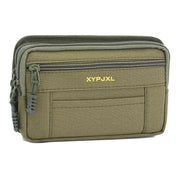 XYPUXL olive nylon tactical waist pack, compact bum bag with front zip pocket