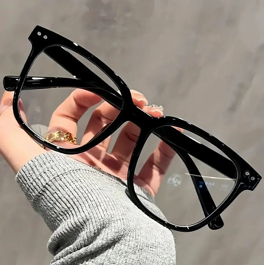 GlareGuard 3 Pairs Universal Fashion Glasses Set Square Frames Blue Light Blocking Lenses