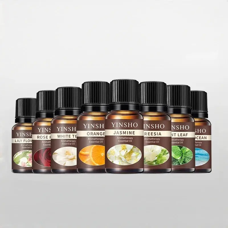 13 Flavors 10ml Water Soluble Essential Oils for Aroma Diffuser Lavender Rose Eucalyptus White Peach Oolong