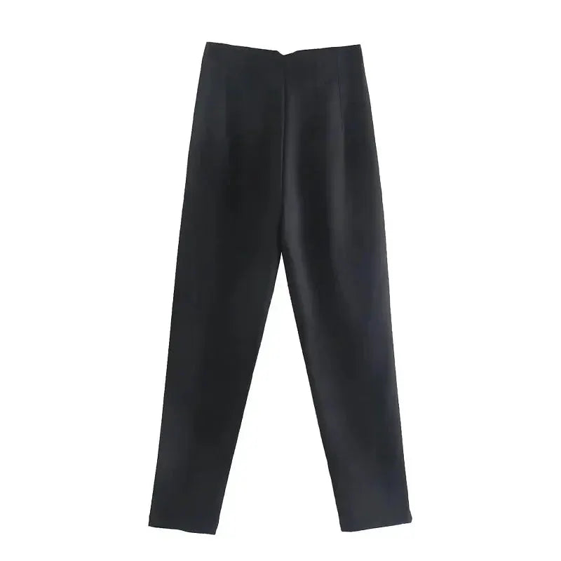 HXAO Ladies High Waist Formal Office Pants Pencil Trousers For Women Black Pink White