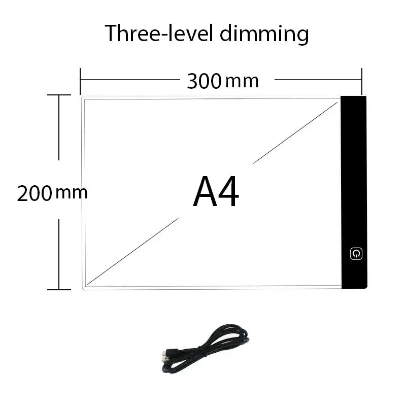 LED Drawing Copy Pad With 3 Level Dimmable Light For Tracing Animation And Educational Activities For Children