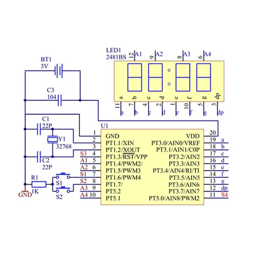 CircuitForge LED DIY Electronic Watch Kit Digital Tube Clock For Soldering Enthusiasts Wearable Timepiece