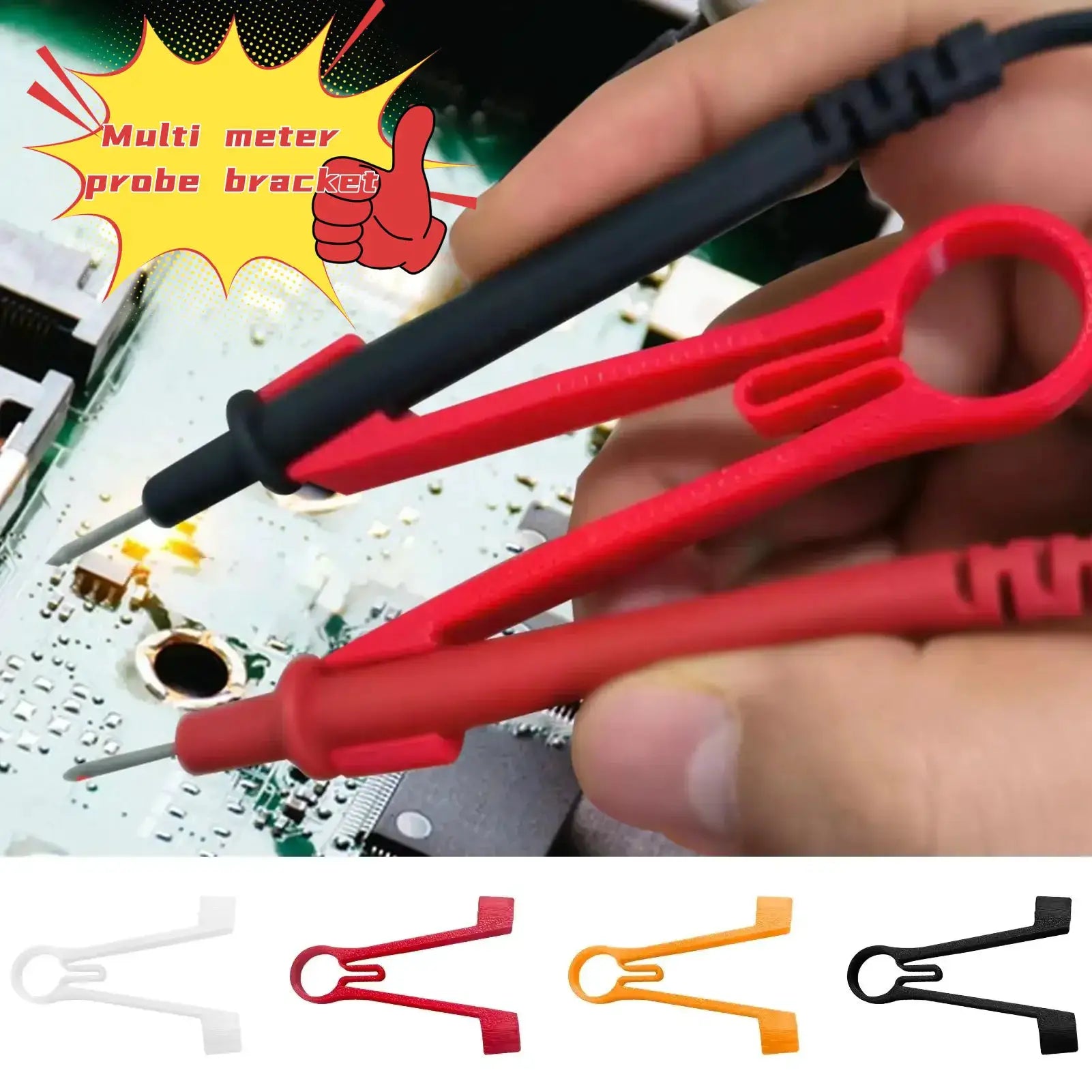 Multimeter Probe Holder for Electrical Testing and DIY Projects Tester Clamping Tool for Power Supply Maintenance