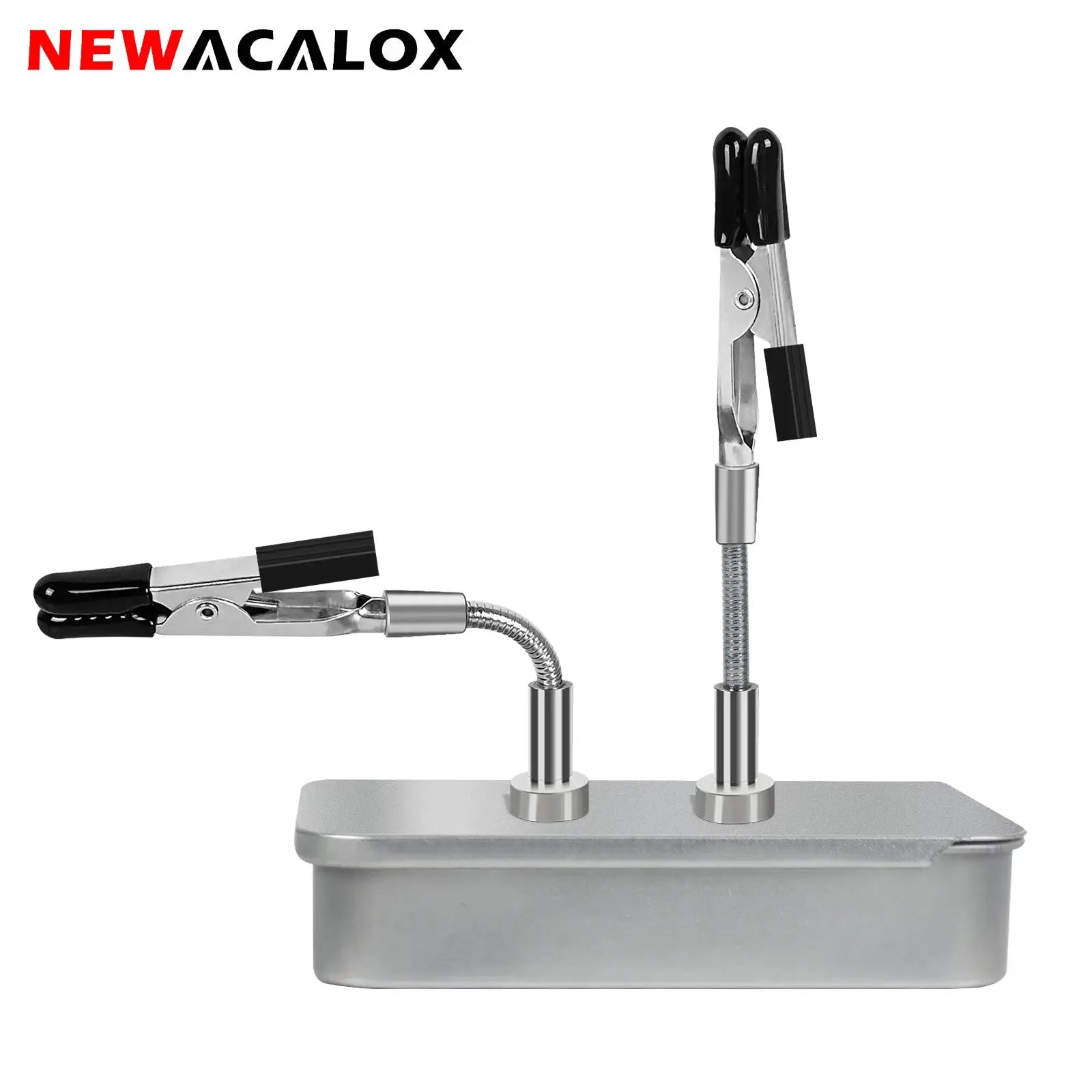 NEWACALOX Soldering Helping Hands Four Magnetic Flexible Arm Welding Assistant PCB Clamp Third Hand Repair Tools