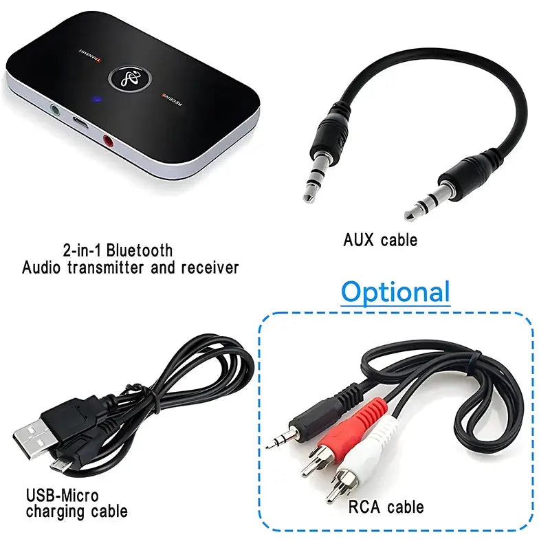 B6 Bluetooth Five Point Three 2 In 1 Transmitter And Receiver Dual Mode Wireless Adapter 3 5mm RCA USB Car TV Headphones