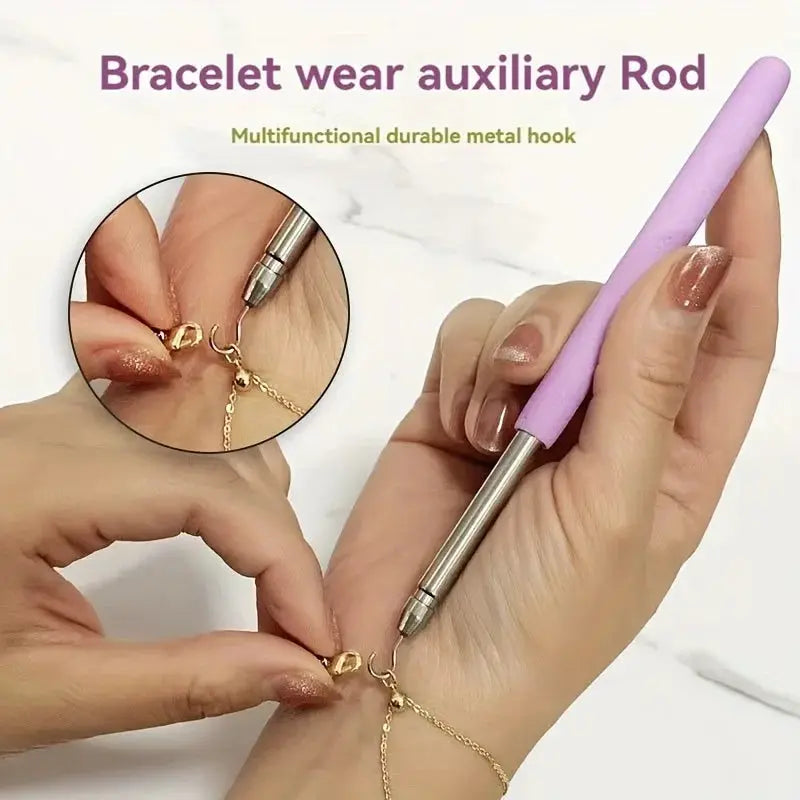 Bracelet Jewelry Fastening Helper Tool Pliers Clasp Hooking Aid for Quick Unfastening and Craft Projects