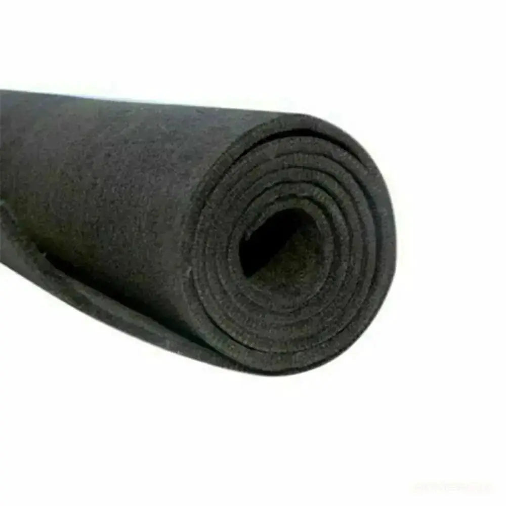 Fireproof welding blanket pad, black insulation roll by Simples Market for high-temperature protection, multiple sizes.