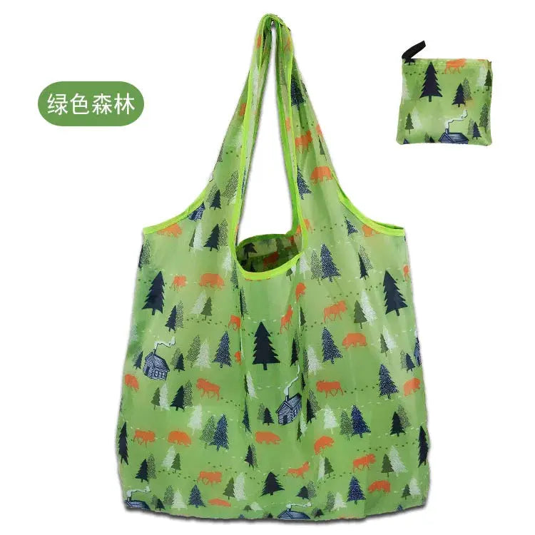 EcoCarry Large Foldable Reusable Tote Bag Made From 190T Polyester For Grocery Shopping Beach Storage