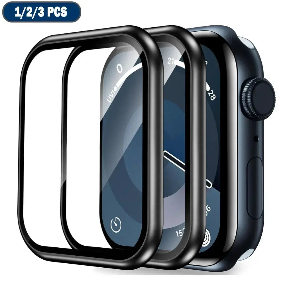 Simples Market Apple Watch screen protector film, 3-pack, black non-tempered 3D film for 40/41/44/45/49mm