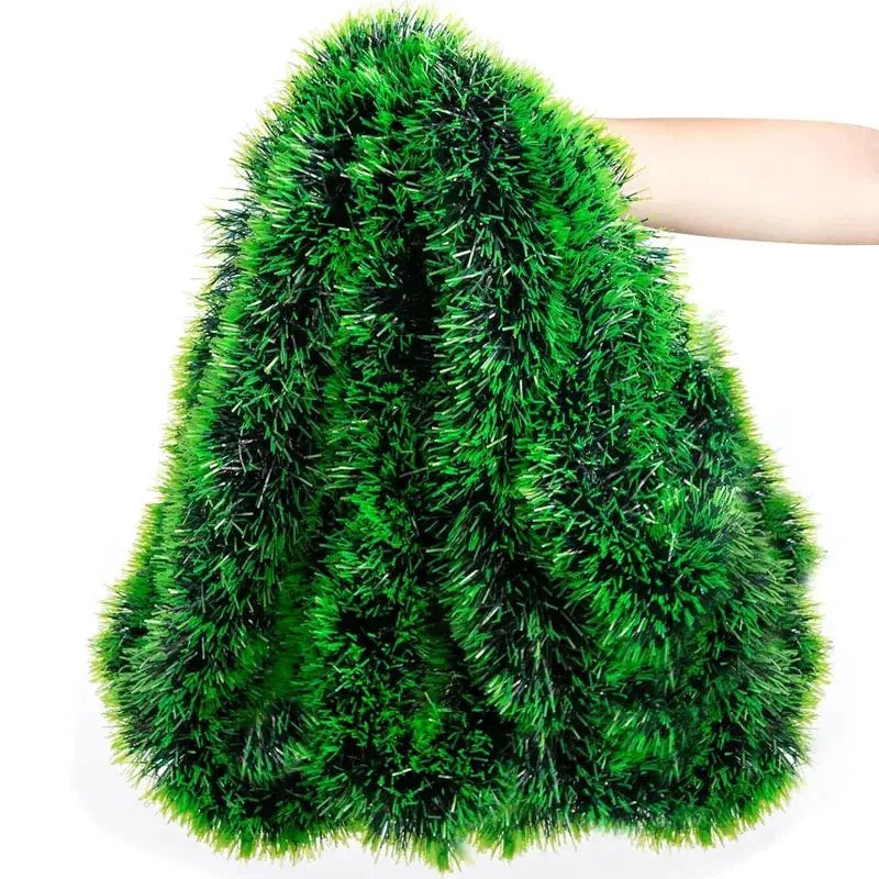 Green Candy Cane Tinsel Ribbon Christmas Bow For Tree Wreath Garland Ornament Party Wedding Home Decor