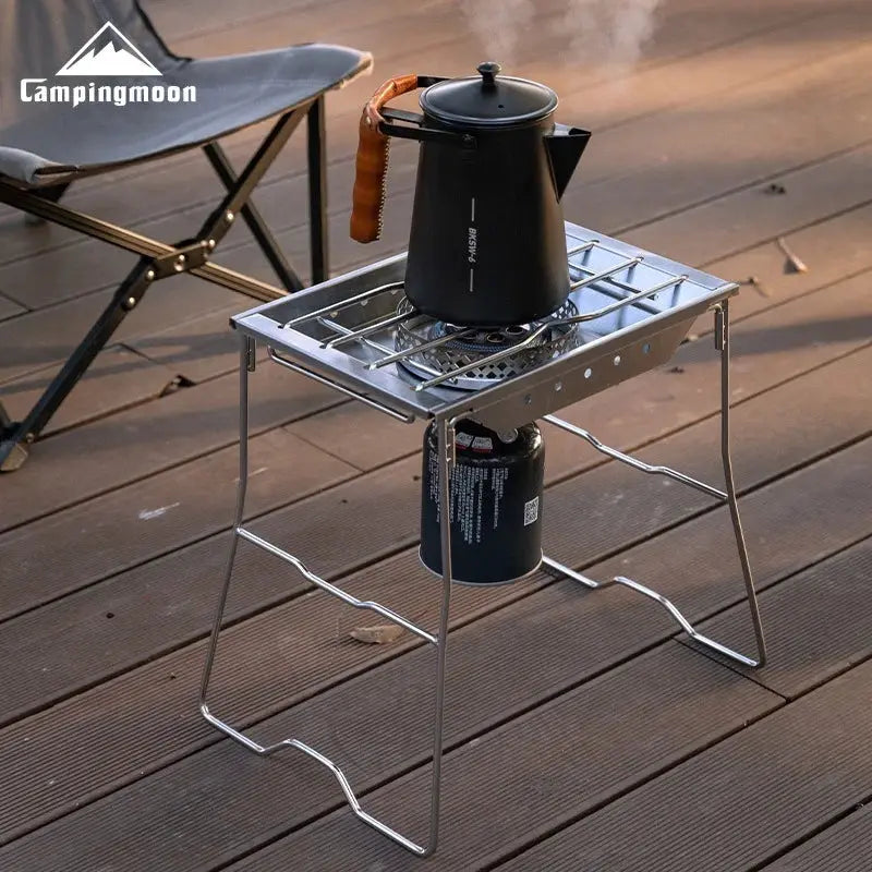 CK-25PG stainless steel Korean-style furnace plate frame CampingMoon on a portable windproof stove stand