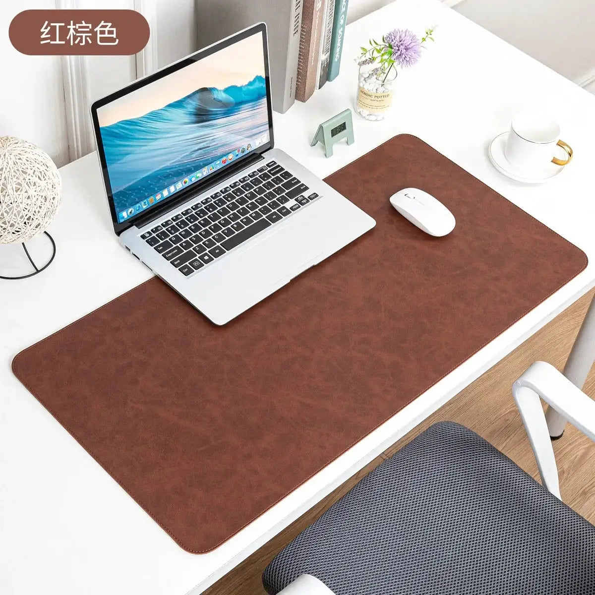 Large Waterproof PU Leather Desk Pad Mouse Pad Desk Mat Non Slip Protective Cover Easy To Clean Keyboard Mats