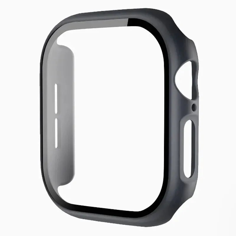 Simples Market Apple Watch case with tempered glass screen protector, dark gray, 38–46mm
