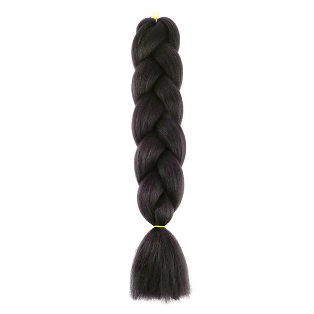 Simples Market 24-inch jumbo braiding hair extension, afro ombre black-purple, synthetic crochet braid