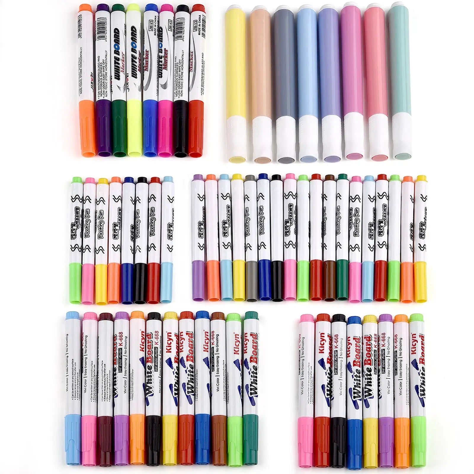 Whiteboard marker set by Simples Market in assorted colors for art and education