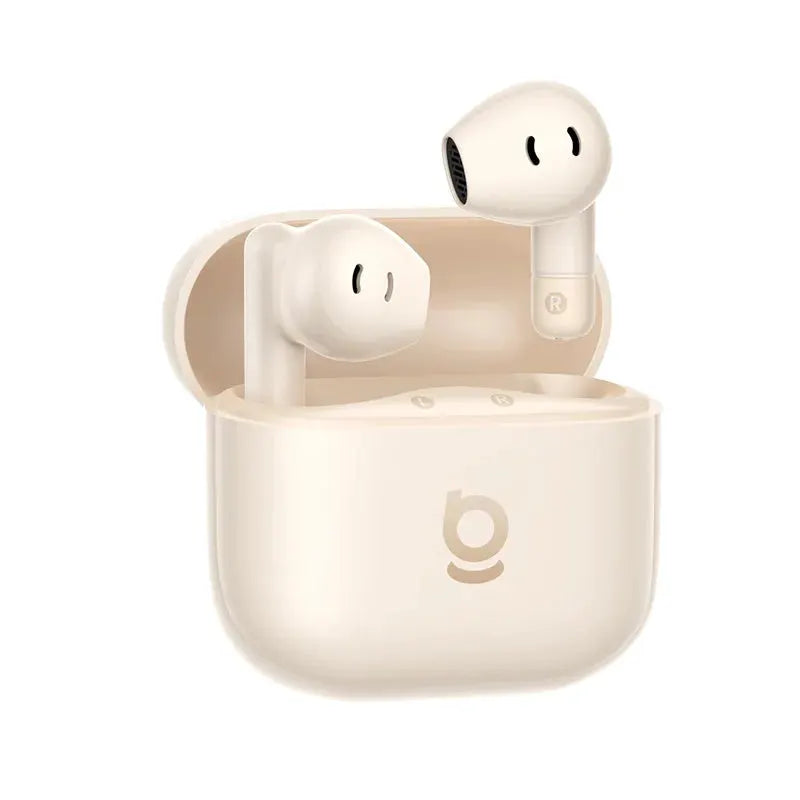 Baseus Bass BS2 Lite true wireless earbuds in ivory charging case with Baseus logo (2 earbuds)