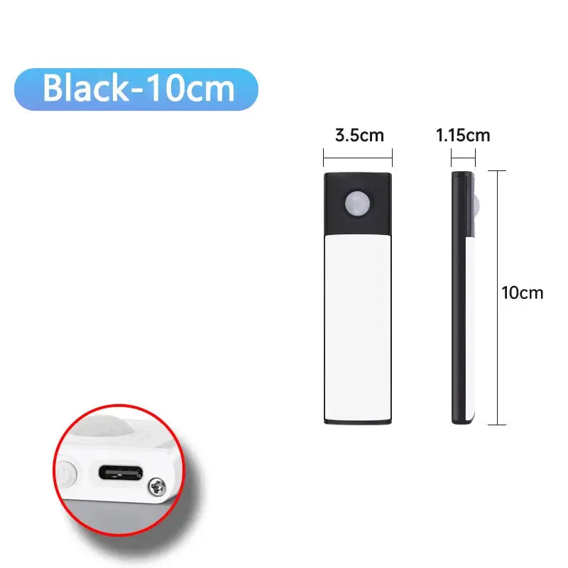 USB Rechargeable Motion Sensor Night Light Wireless Under Cabinet LED Lamp For Kitchen Cabinets Wardrobe Bedroom