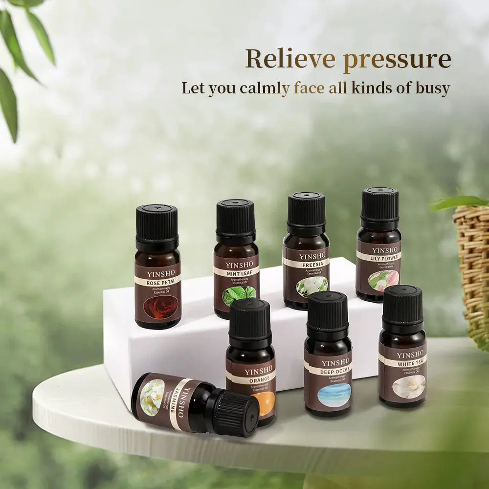 13 Flavors 10ml Water Soluble Essential Oils for Aroma Diffuser Lavender Rose Eucalyptus White Peach Oolong