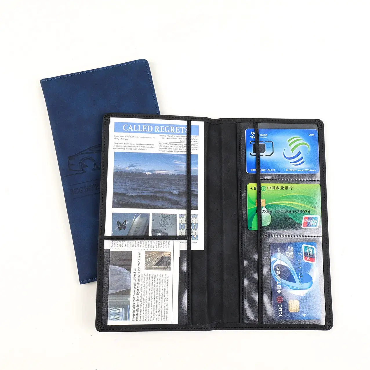 Men's black card holder wallet by Simples Market with multiple card slots