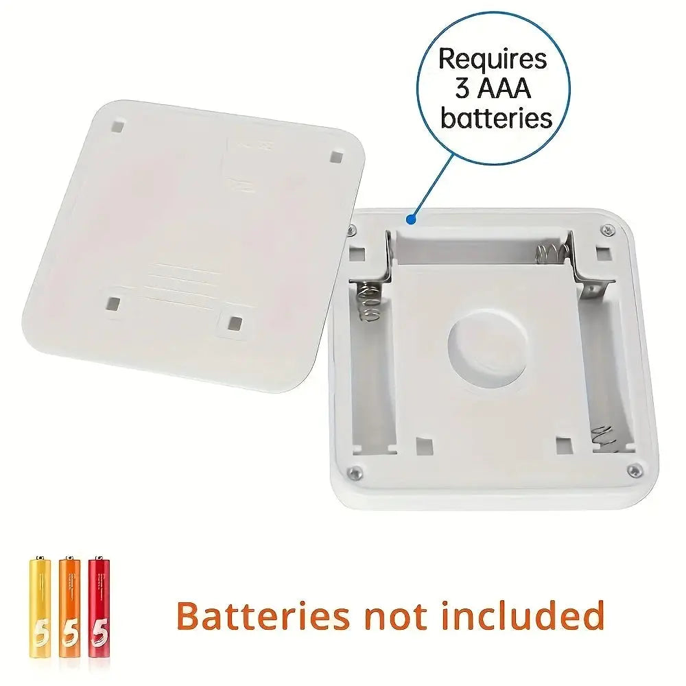 Simples Market motion sensor LED night light, white wall-mount, uses 3 AAA batteries (not included)