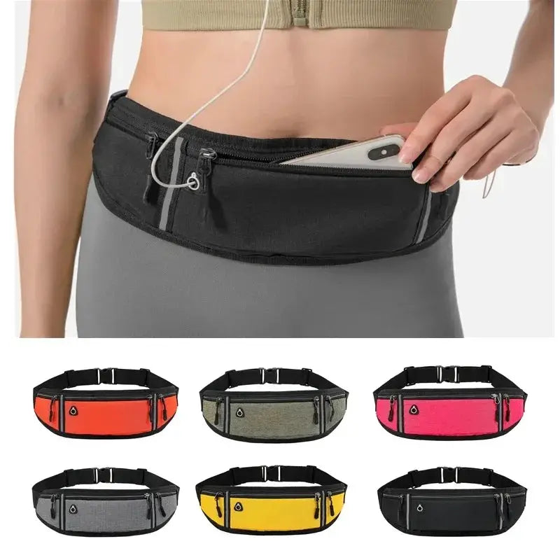 Waist bag by Simples Market, waterproof unisex fanny pack with phone pocket; 6 color options.