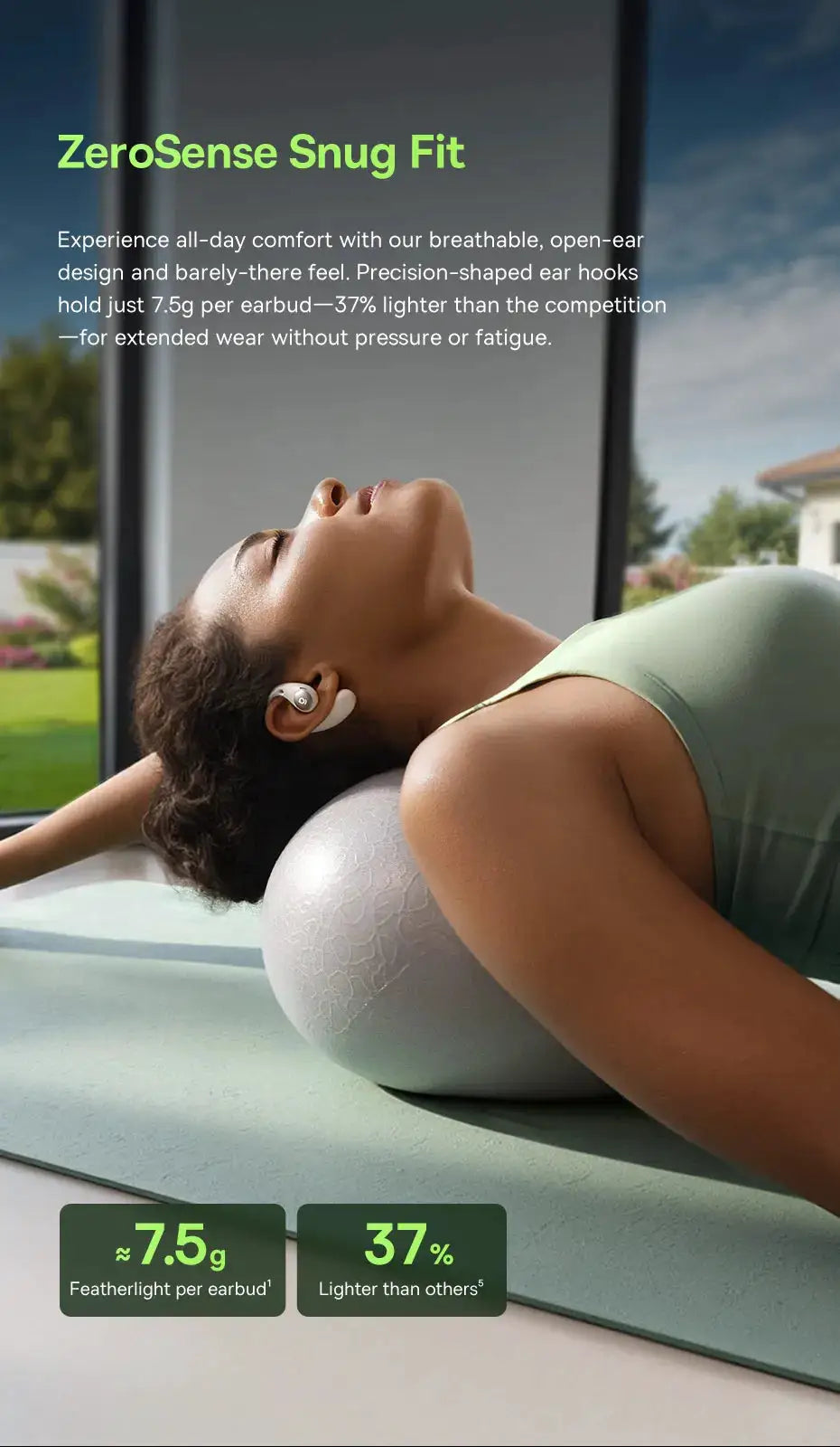 Baseus Eli Sport 2 open-ear wireless earphones in white with earhooks