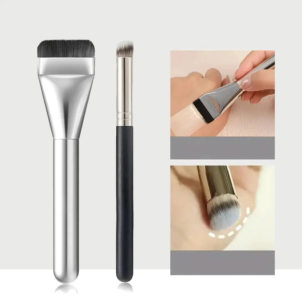 SilkLine Ultra Thin Foundation Brush For Precise Contour And Flawless Cream Makeup Blending