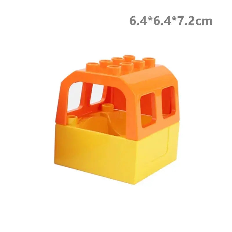 Big Building Blocks Compatible With Large Bricks Road Plates Car Parking Fuel Station Traffic Educational Toys For Kids