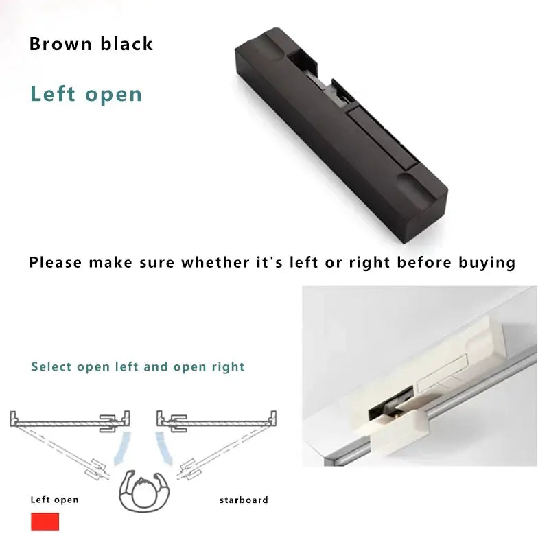 Door buffer damper hydraulic door closer, brown-black, for wooden exterior doors