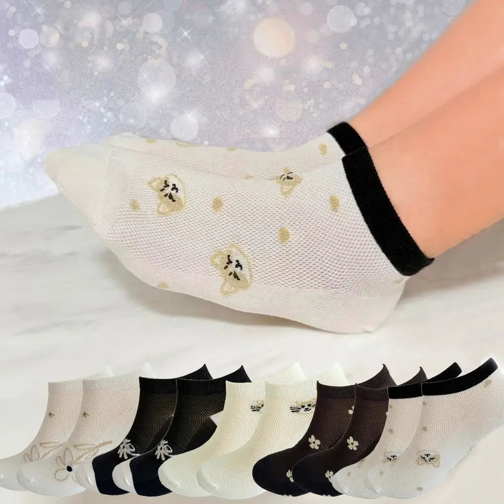 Unisex Summer Mesh Ankle Running Socks Black White Gray Breathable Thin Low Cut No Show For Women And Men