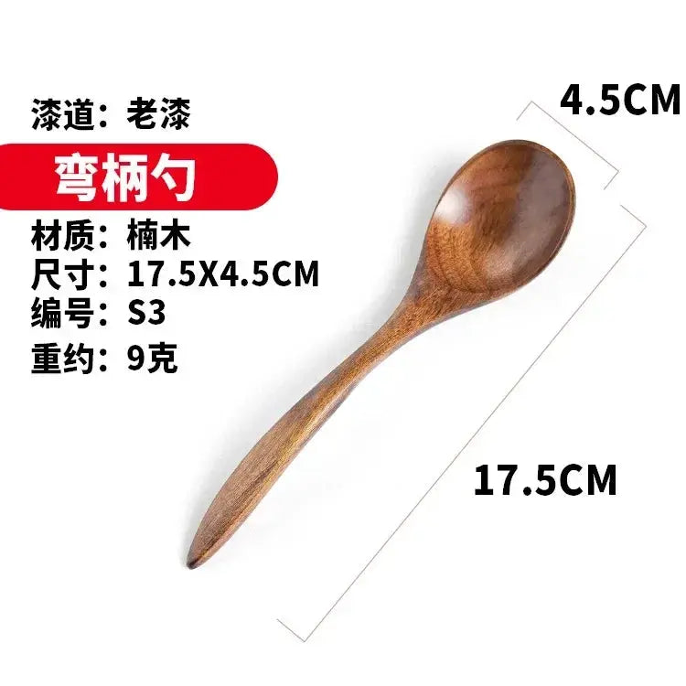 Bamboo Wooden Spoon Kitchen Utensil For Cooking Stirring Serving Eco Friendly Dinner Soup Teaspoon