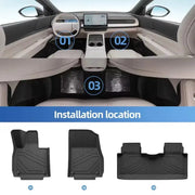 LUCKEASY 3-piece black TPE set: rear seat backrest protector and cargo liner for Xpeng G6 (2023–2025) Simples Market