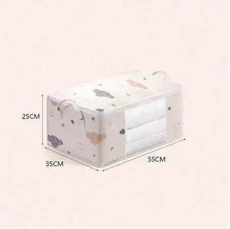 StowAway Large Capacity Clothes Storage Bag Organizer With Reinforced Handle And Sturdy Zipper For Space Saving