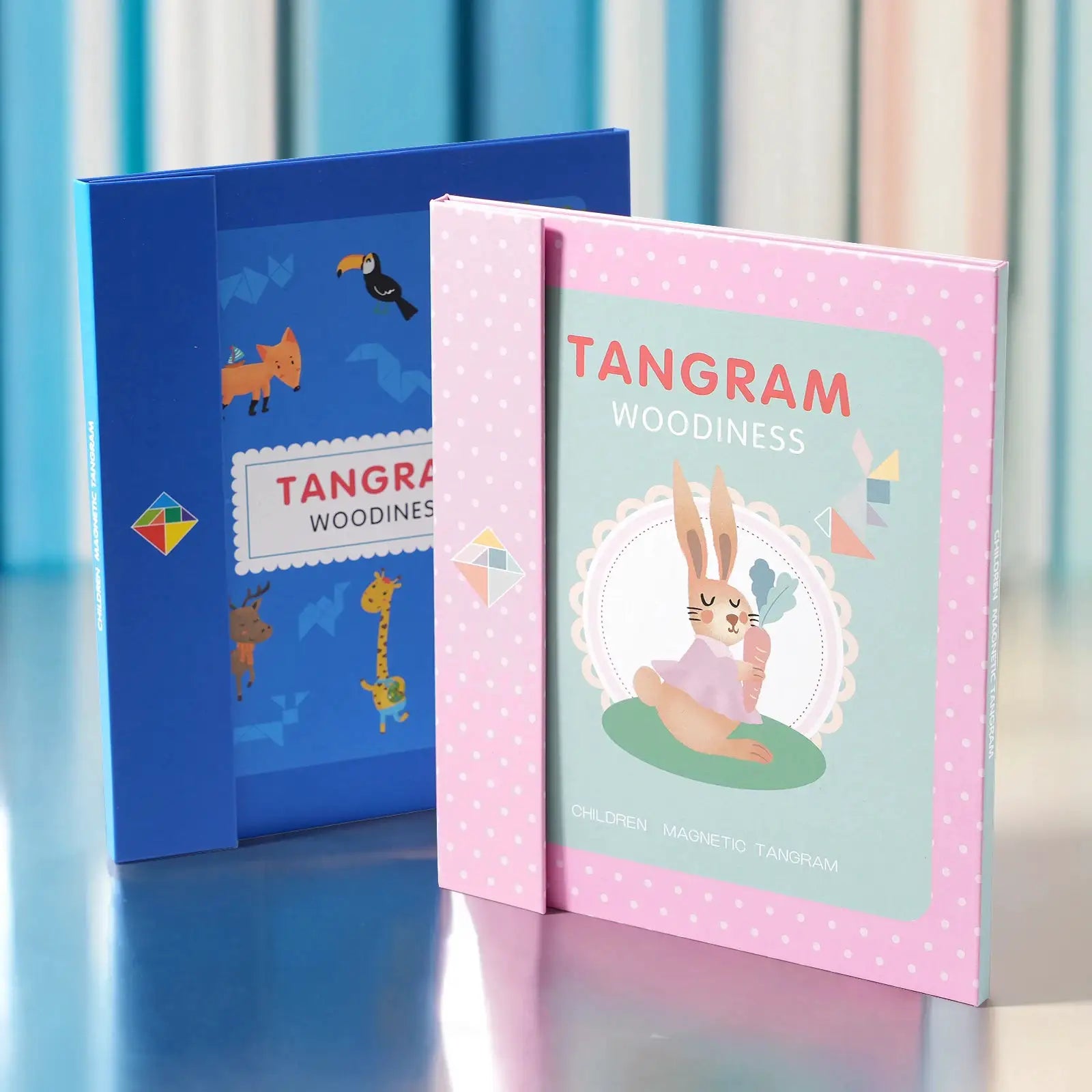 Magnetic Wooden Tangram Block Puzzle Game for Kids Montessori Inspired Educational Toy Develops Logic Creativity Gift
