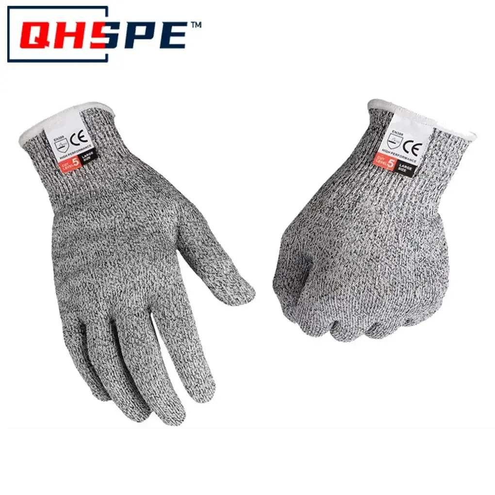 Grade 5 Cut Resistant Gloves HPPE Kitchen Scratch Resistant Glass Cutting Garden Protection For Gardeners