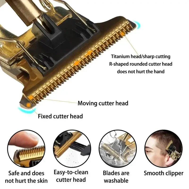 T9 Clipper Electric Hair Cutting Machine Rechargeable Shaver And Trimmer For Men Professional Barber Use