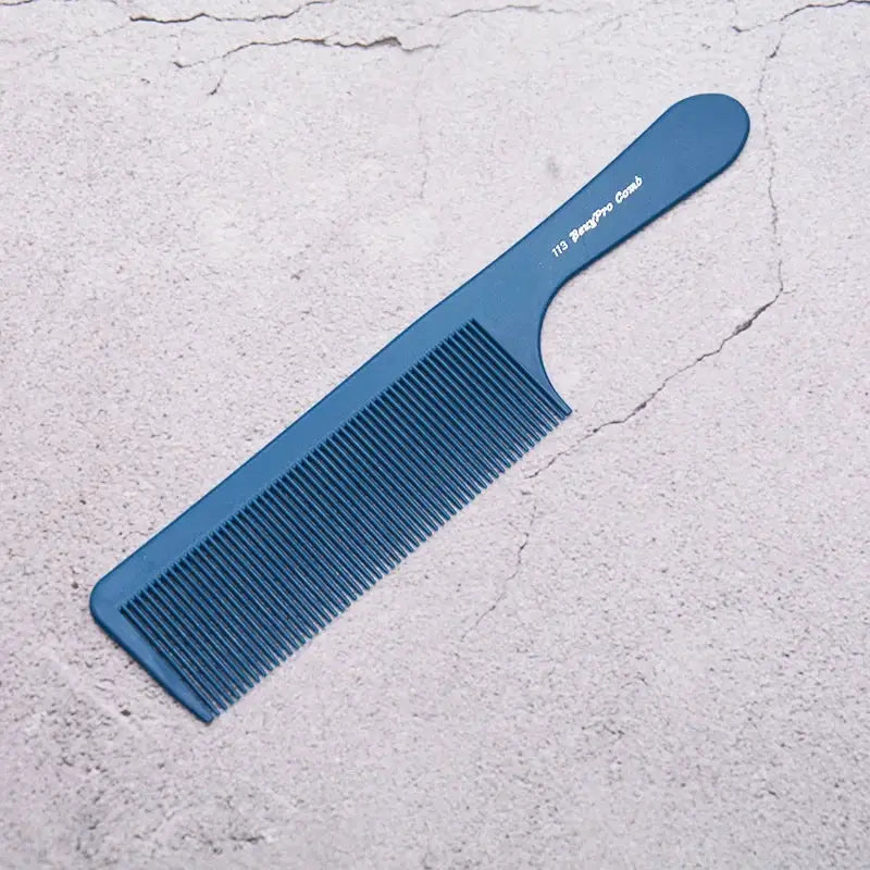 Simples Market professional blue anti-static flat-head cutter comb with fine teeth