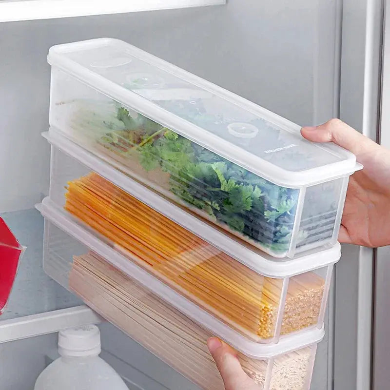 Refrigerator Fresh Keeping Storage Box Transparent Sealed Food Preservation Containers for Kitchen Organization