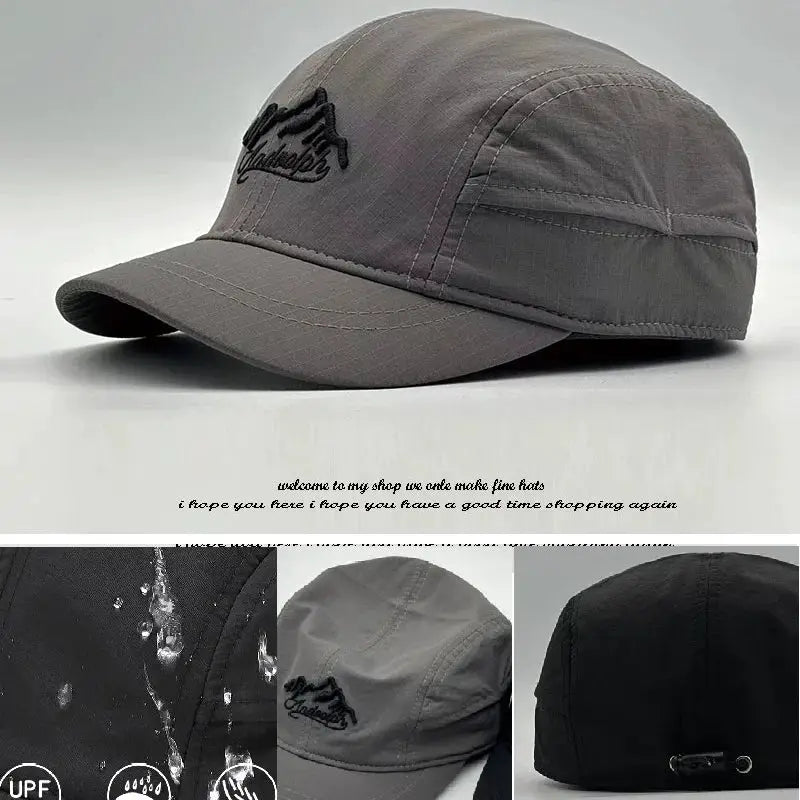 Big Head Hat Back Closed 5cm Short Brim Baseball Cap For Men Mesh Fitted Stretchy Full Closed Caps 56-60cm 61-65cm