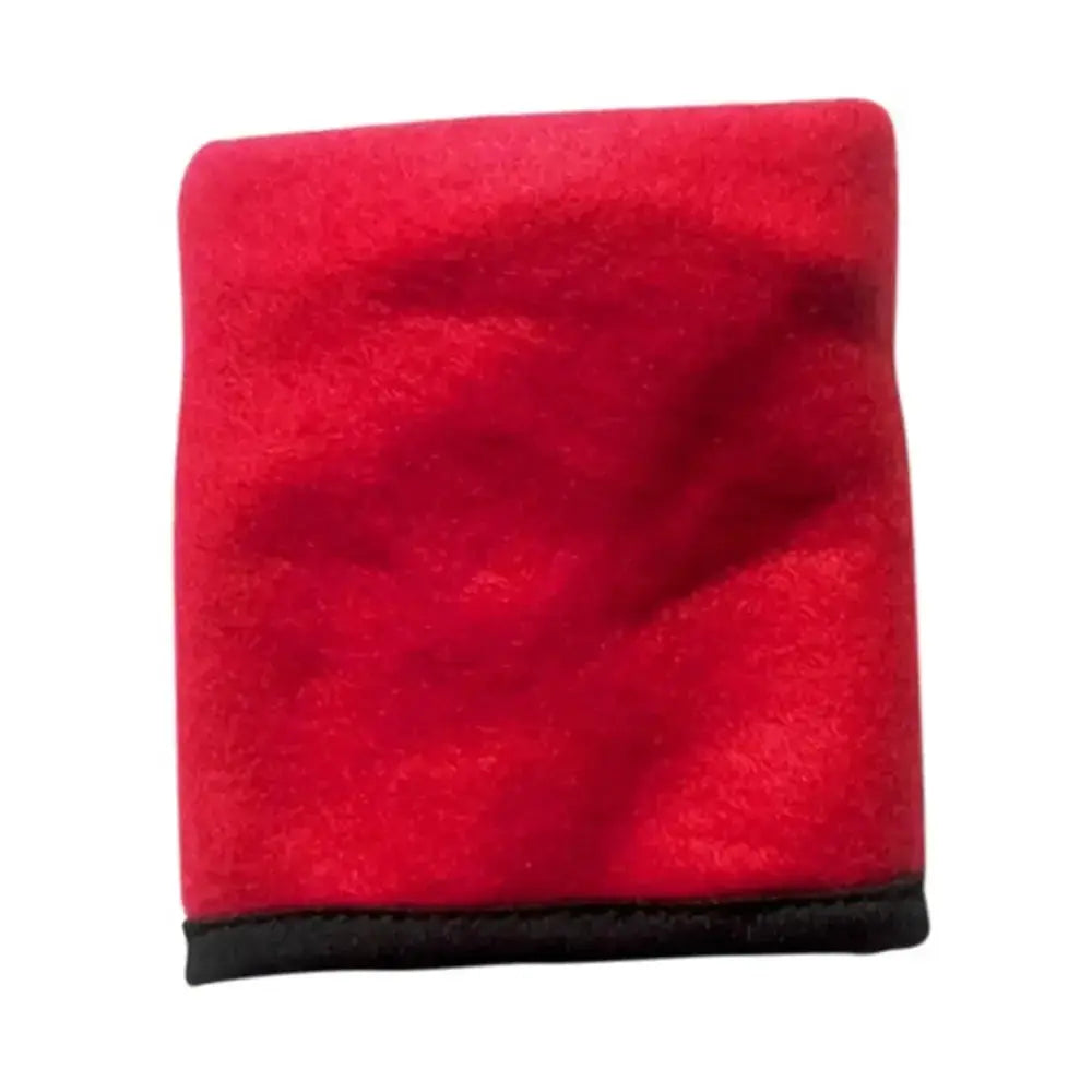 Red cotton mini wrist wallet with zipper, coin purse wristband for running and gym
