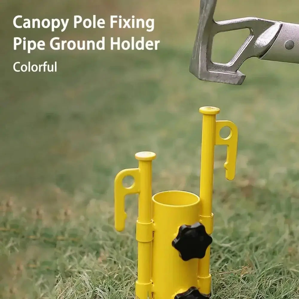 Colorful Ground Holder For Awnings And Tents Windproof Adjustable Steel Pole Support